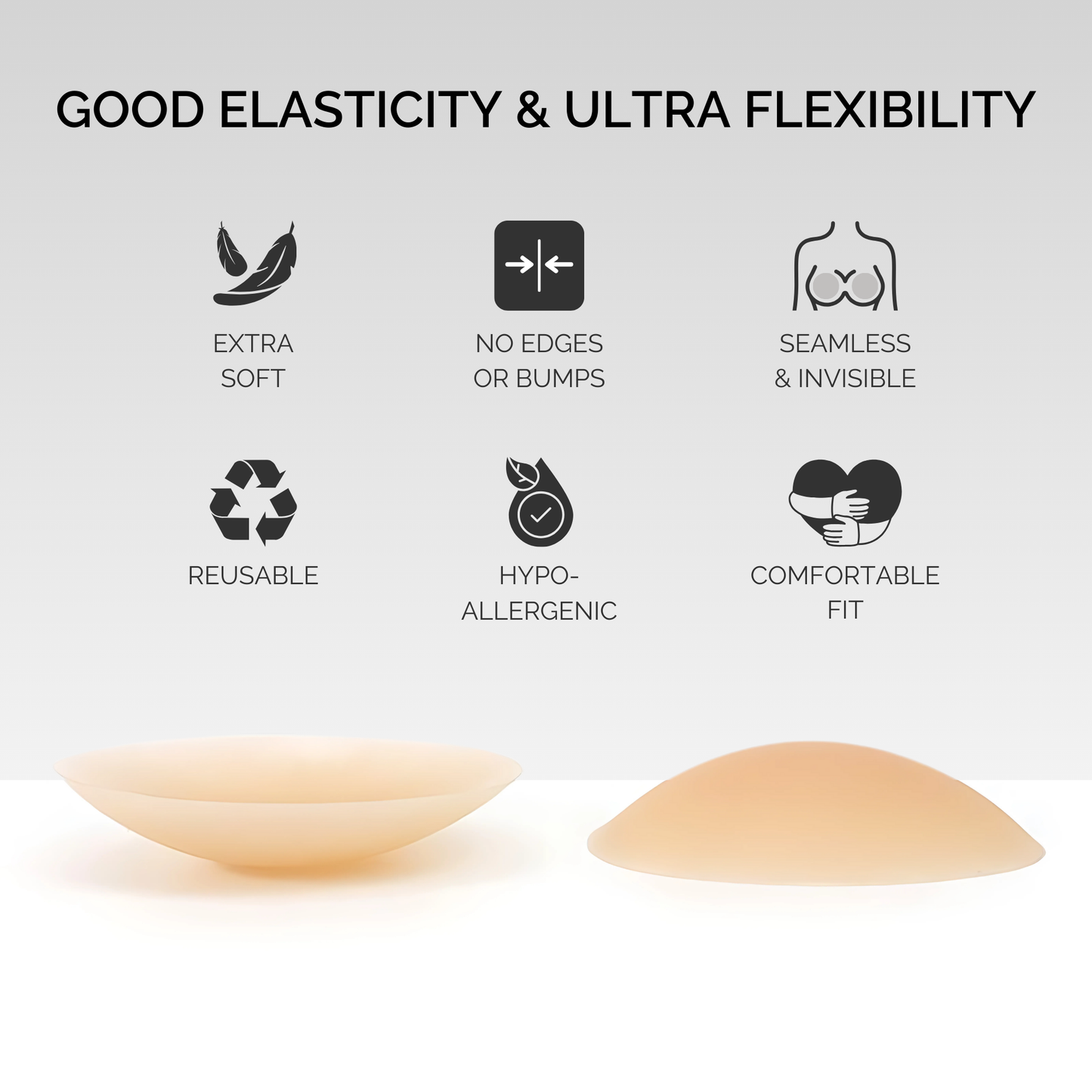 Silk Nips Luxury Silicone Nipple Covers - Reusable, Invisible, Waterproof Breast Petals Boob Covers, Adhesive Nipple Pasties Sweat-Resistant for All-Day Comfort Nipple Covers for Women (Caramel)