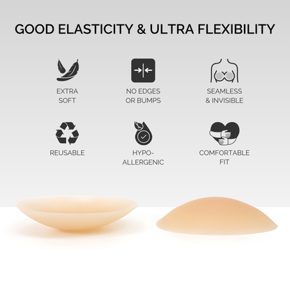 Silk Nips Luxury Silicone Nipple Covers - Reusable, Invisible, Waterproof Breast Petals Boob Covers, Adhesive Nipple Pasties Sweat-Resistant for All-Day Comfort Nipple Covers for Women (Caramel)