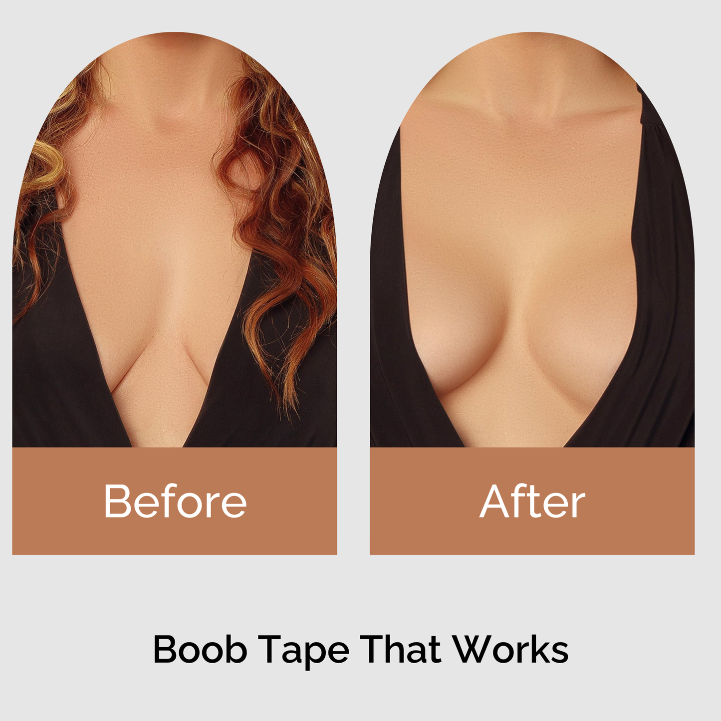 Silk Nips Boob Tape for Women - Adhesive, Waterproof, Sweat Resistant Breast Tape for A-G Cup, Premium 3-Inch Wide Body Tape (Caramel)