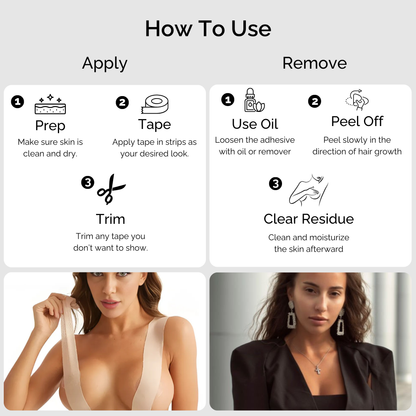 Silk Nips Boob Tape for Women - Adhesive, Waterproof, Sweat Resistant Breast Tape for A-G Cup, Premium 3-Inch Wide Body Tape (Caramel)