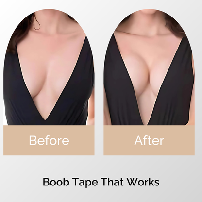 Silk Nips Boob Tape for Women - Adhesive, Waterproof, Sweat Resistant Breast Tape for A-G Cup, Premium 3-Inch Wide Body Tape (Creme)