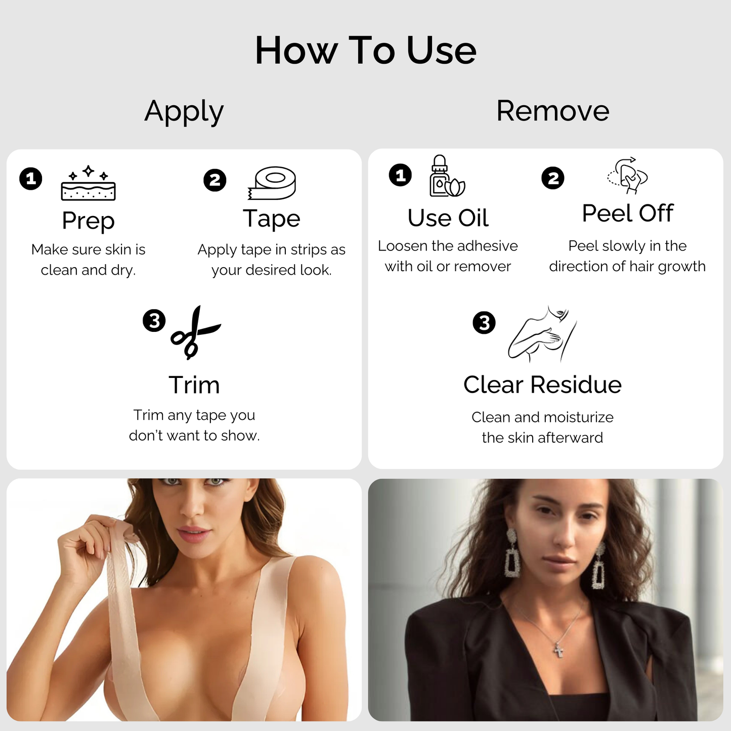 Silk Nips Boob Tape for Women - Adhesive, Waterproof, Sweat Resistant Breast Tape for A-G Cup, Premium 3-Inch Wide Body Tape (Creme)