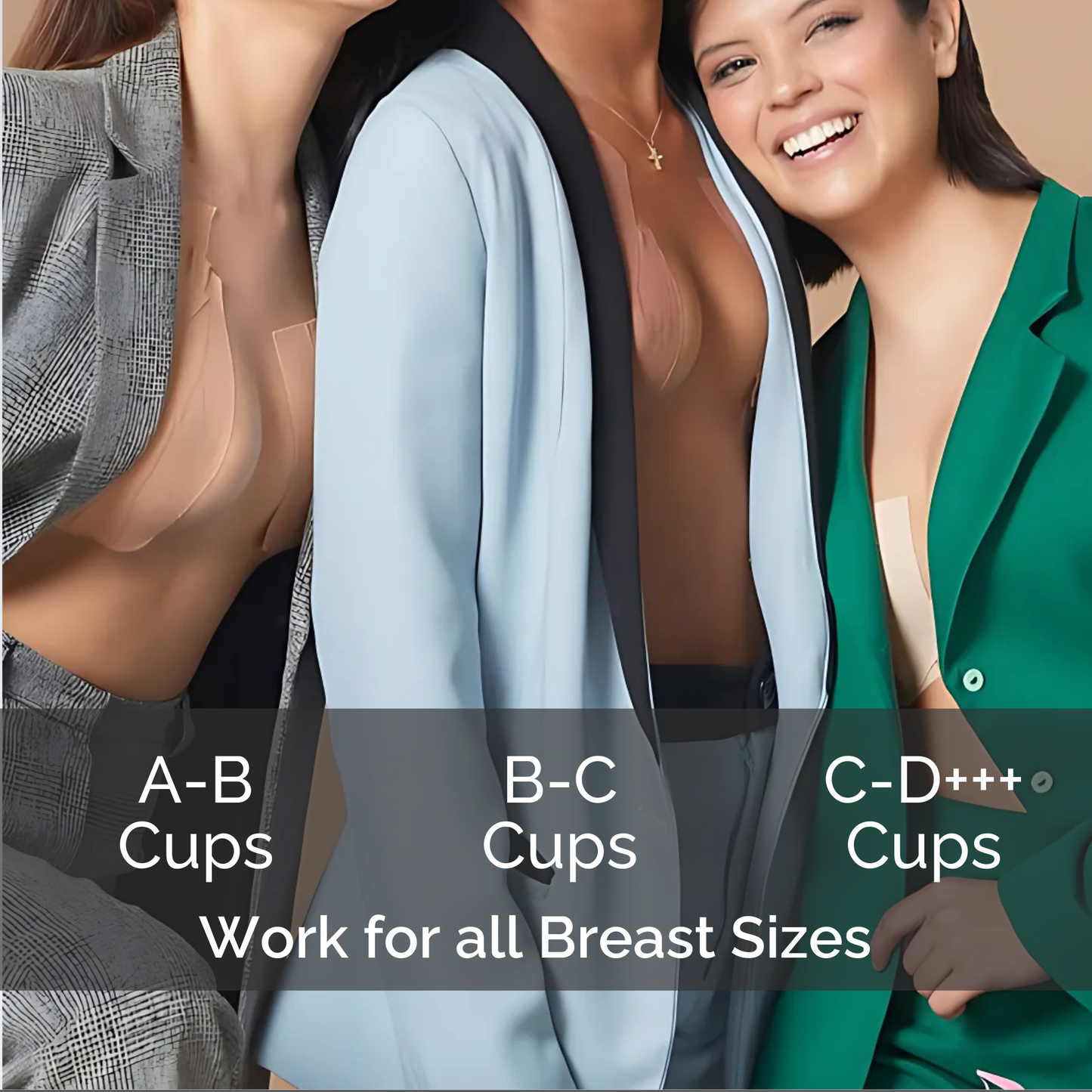 Silk Nips Boob Tape for Women - Adhesive, Waterproof, Sweat Resistant Breast Tape for A-G Cup, Premium 3-Inch Wide Body Tape (Creme)