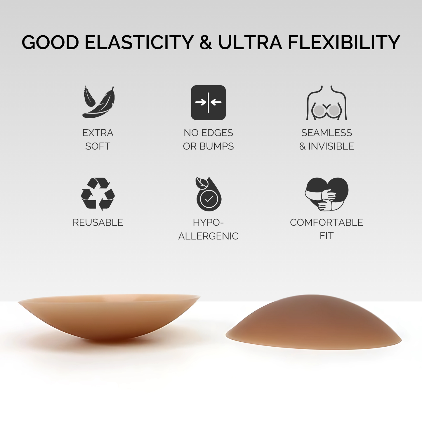 Silk Nips Silicone Nipple Covers (Mocha) – Reusable, Invisible & Sweat-Resistant