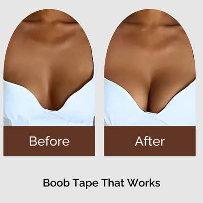Silk Nips Boob Tape for Women - Adhesive, Waterproof, Sweat Resistant Breast Tape for A-G Cup, Premium 3-Inch Wide Body Tape (Mocha)
