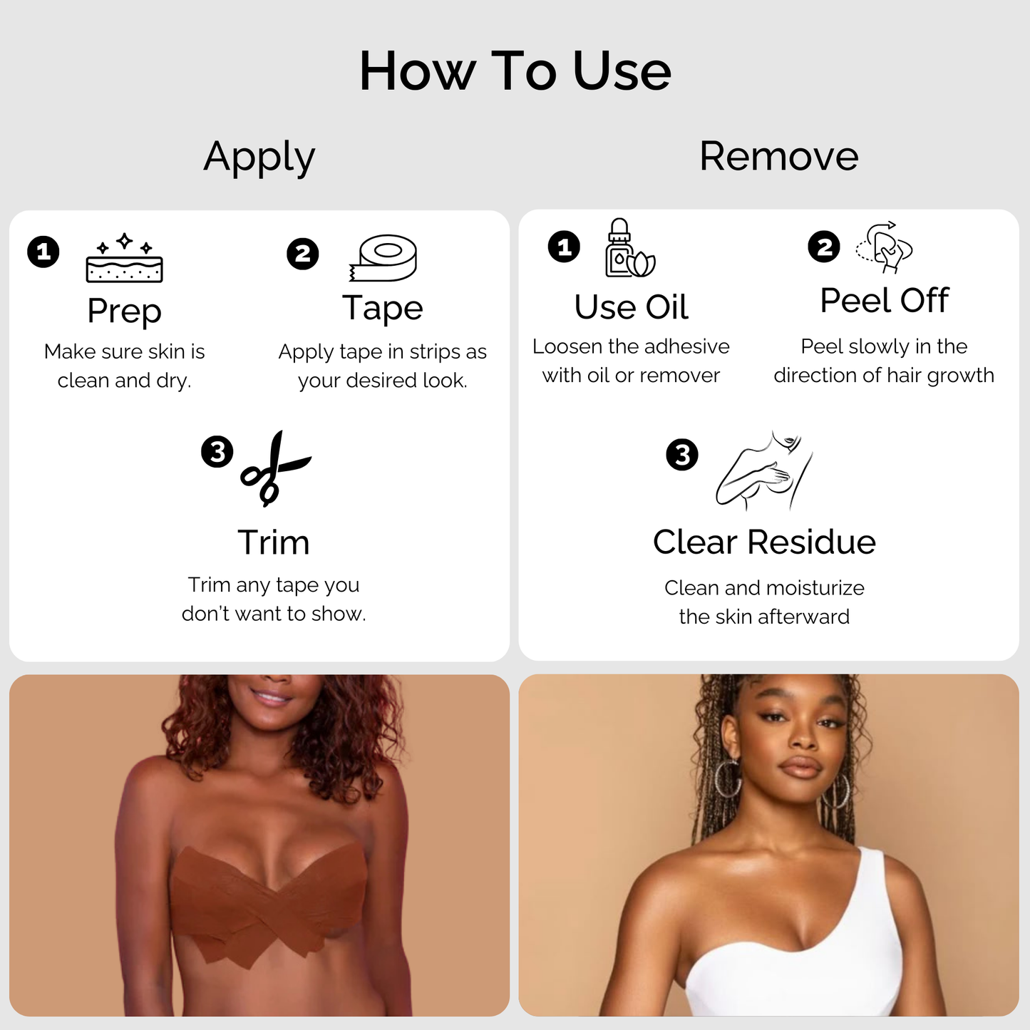 Silk Nips Boob Tape for Women - Adhesive, Waterproof, Sweat Resistant Breast Tape for A-G Cup, Premium 3-Inch Wide Body Tape (Mocha)